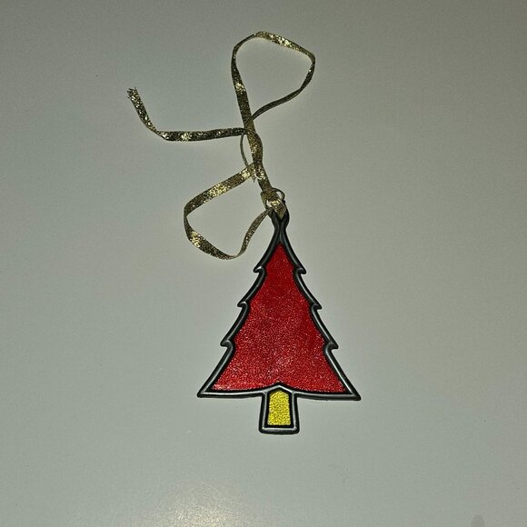 3 VTG Plastic Christmas Tree Ornaments Lot Stained Glass Look Star Angel - Picture 6 of 9